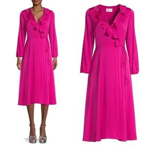 MILLY Emalee Silk-Blend Ruffle Dress *FLAWED*